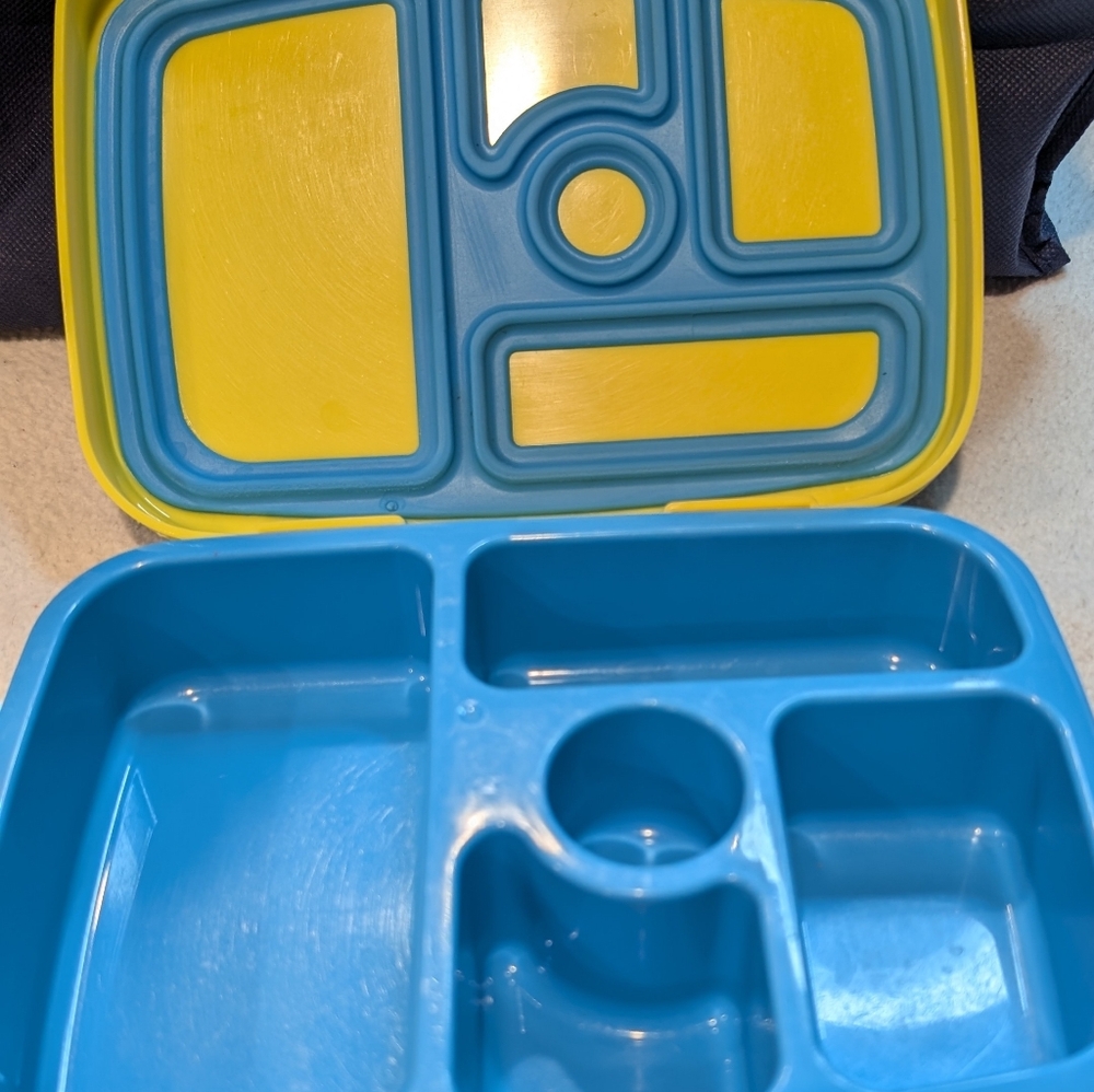 Bentgo Kids Bento Lunch Box Yellow Teal 5 Compartment Leakproof School